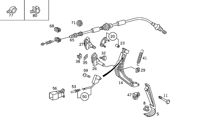 304032006002 - Control: Hexagon Nut for Mercedes-Benz: 400SE, 400SEL, 500SEC, 500SEL, 600SEL, S420 Image image
