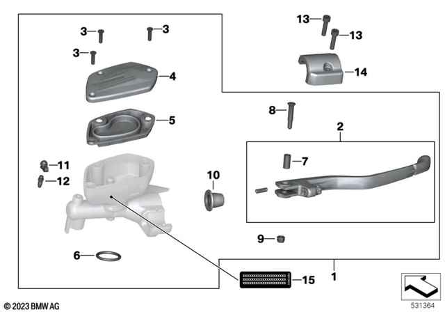 32728528286 - Steering: Handbrake Lever -  for BMW-Motorrad Image