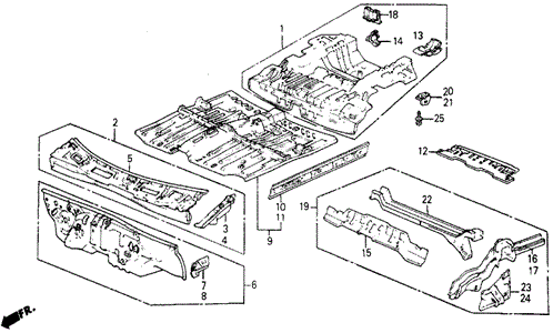 Cross Members - Dashboard  - Floor for 1984 Honda Wagovan #0