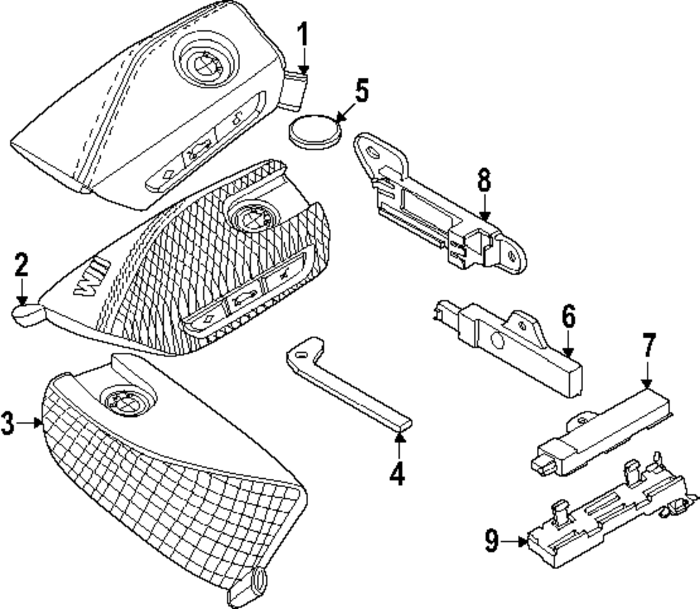 Genuine BMW 82-29-5-A56-C37 | Crystal Clarity Key Case