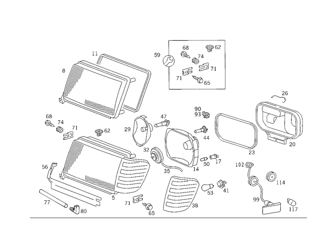 1248203457 - Electrical System: Lamp Unit for Mercedes-Benz Image image