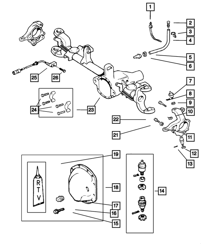 68240996AA - Front Suspension &amp; Drive: Fuel And Vapor Hose for Mopar Image