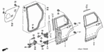 67910S5DA01ZZ - Body/Air Conditioning: HINGE, R. RR. DOOR (UPPER) for Honda Image