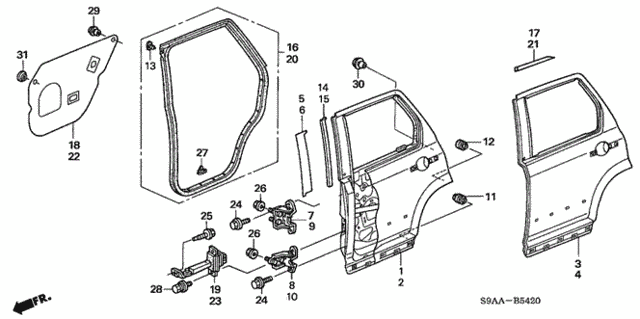 Rear Door Panels for 2006 Honda CR-V #0