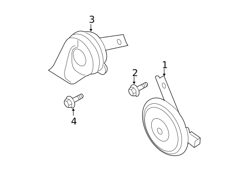 Horn for 2011 Hyundai Sonata #0