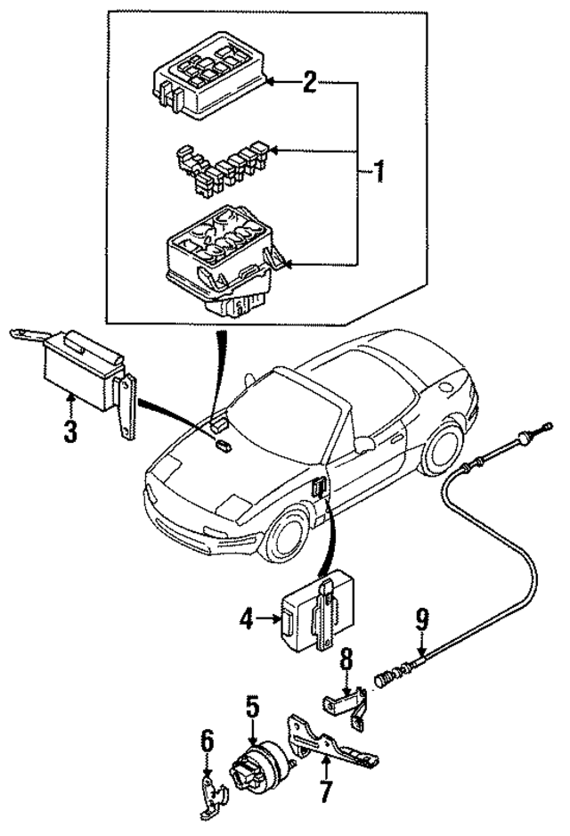 NB1166762 - Electrical: Top Cover for Mazda Image