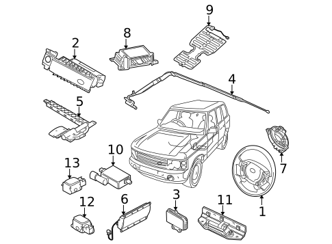 Air Bag Components for 2009 Land Rover Range Rover #0