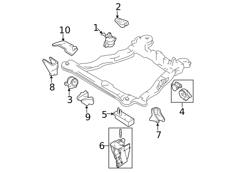 Engine & Trans Mounting for 2006 Hyundai Tiburon #1