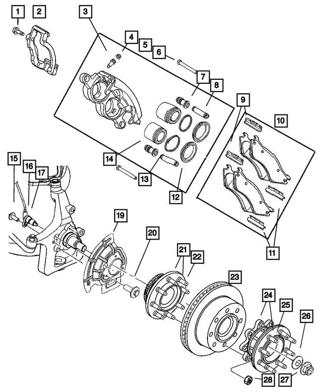 5015254AC - : Front Disc Brake Pad Kit for Mopar Image