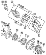 5015254AC - Service Brakes: Brake Pads for Dodge: Ram 2500, Ram 3500 Image