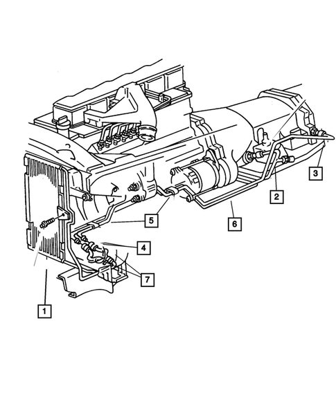 Lines, Transmission Oil Cooler for 2001 Dodge Ram 2500 #4