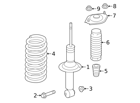 Struts & Components for 2022 Subaru Ascent #1