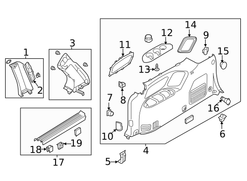 Interior Trim - Side Panel for 2014 Kia Sedona #1