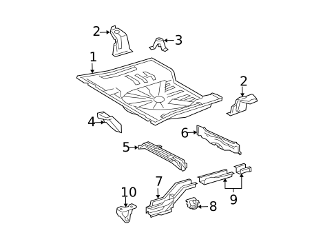 Rear Floor & Rails for 2005 Scion xB #0
