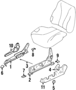 8851227003 - Body: Seat Track for Hyundai: Tiburon Image