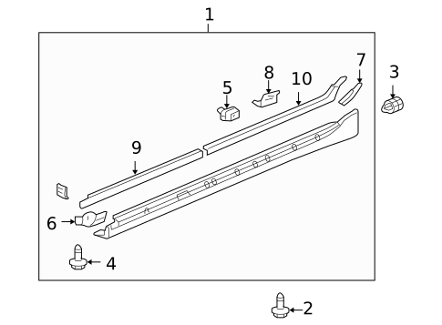 Exterior Trim - Pillars for 2009 Acura RL #0