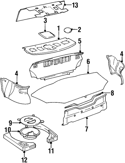 Interior Trim - Rear Body for 1999 Lexus SC400 #0