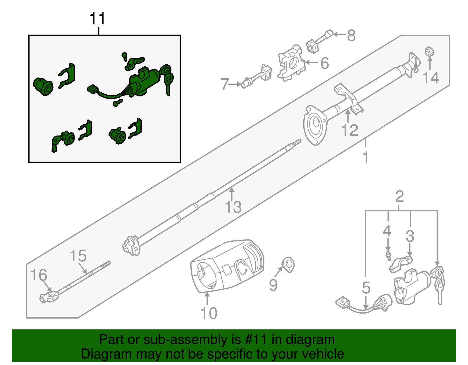 Lock Set - Nissan (K9810-9Z301)