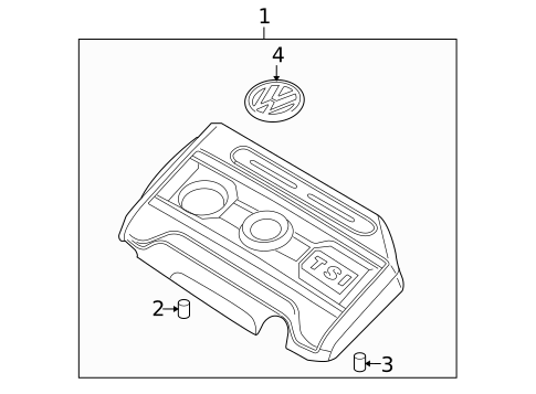 Engine Appearance Cover for 2010 Volkswagen Tiguan #0