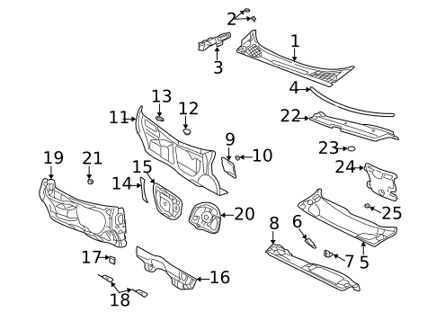 Cowl for 2006 Buick Rendezvous #0