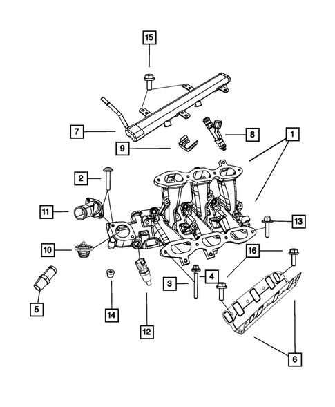Manifolds and Vacuum Fittings for 2008 Dodge Grand Caravan #0