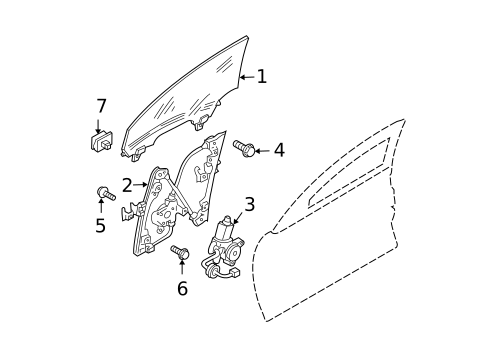 Glass - Door for 2003 INFINITI G35 #0