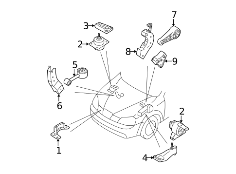 Brackets, Flanges & Hangers for 2007 Suzuki Forenza #0