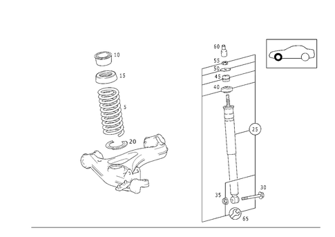 Springs and Suspension, Front for 1999 Mercedes-Benz SLK230 #1