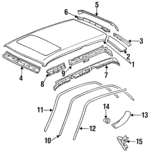 4A9817017F - Body: Roof Assembly for Audi: 100, 100 Quattro, A6, A6 Quattro Image