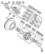 6504691 - Service Brakes: Bolt, Mounting for Mopar Image