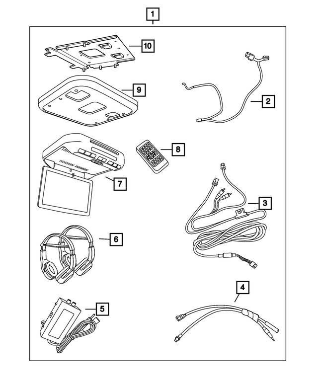82210920AD - Mopar Accessories - Component Parts: Monitor With Dvd Media System for Mopar Image