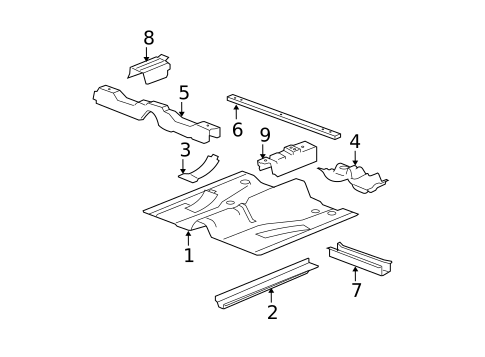 Floor & Rails for 2009 Chevrolet HHR #0