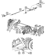55398320AC - Brakes: Parking Brake Cable for Dodge: Ram 1500 | Ram: 1500, 1500 Classic Image