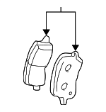 1710945 - Brakes: ACDelcoâ„¢ Brake Pads for Buick: LaCrosse, Rendezvous | Chevrolet: Impala, Monte Carlo, Venture | Oldsmobile: Silhouette | Pontiac: Aztek, Montana Image