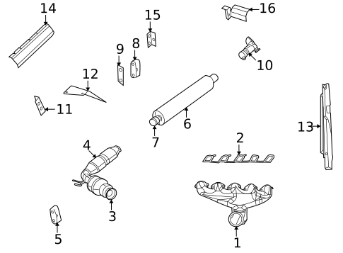 Exhaust Manifold for 2009 Dodge Viper #0