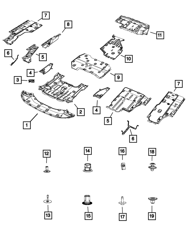 68244845AD - Body Sheet Metal Except Doors: Diffuser Panel for Mopar Image
