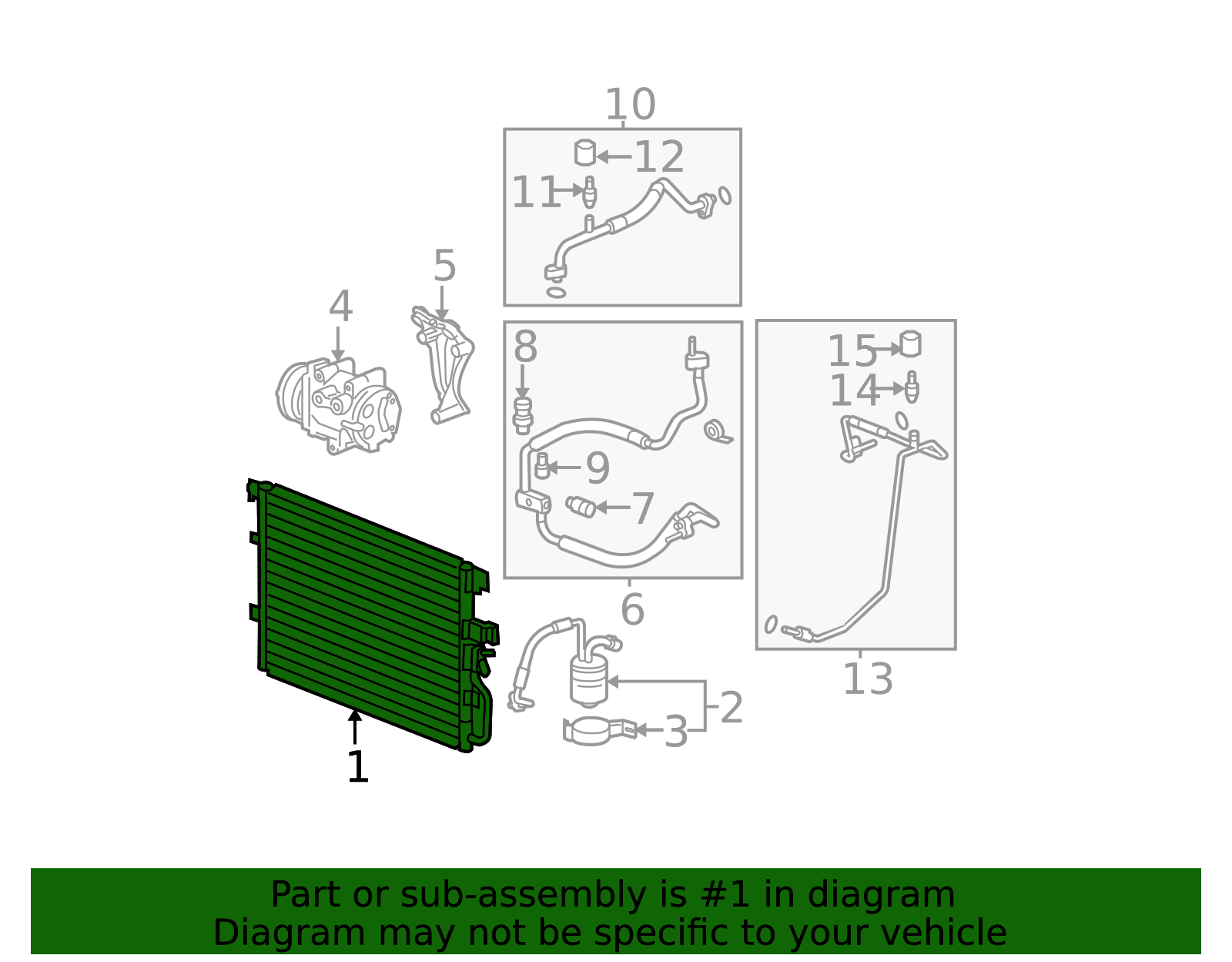 2005 Chevrolet Equinox Condenser Asm A/C 15232871 | TascaParts.com