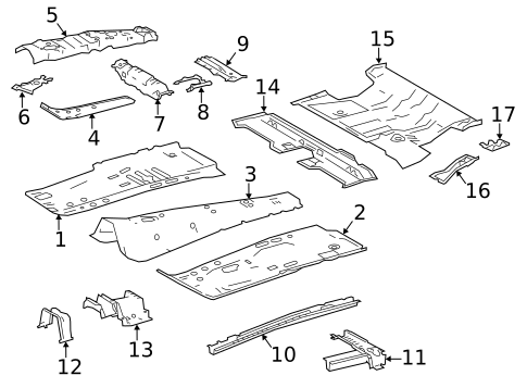 Floor & Rails for 2018 Toyota RAV4 #0