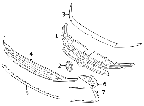Grille for 2026 Volkswagen Jetta #0