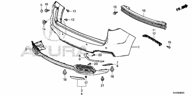 Rear Bumper (2) for 2018 Acura RDX #0