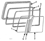 MB198766 - : Rear Glass for Mitsubishi: Montero Image