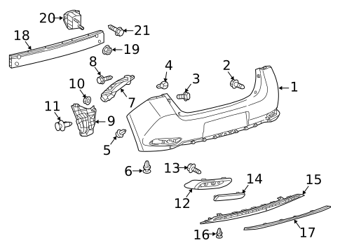 Bumper & Components - Rear for 2016 Scion iM #0