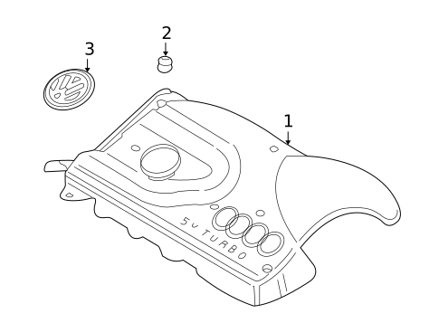 Engine Appearance Cover for 2005 Volkswagen Golf #0