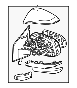 879100R080J0 - Body: Mirror Assembly for Toyota: RAV4 Image