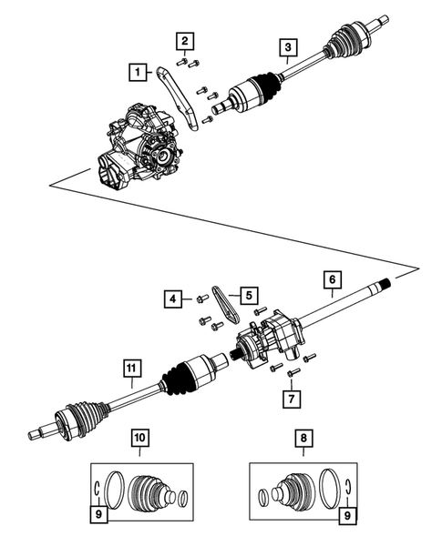 Front Axle Drive Shafts for 2012 Dodge Charger #0