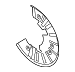 7L0615311B - Brakes: Splash Shield for Volkswagen: Touareg Image