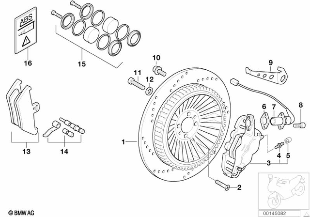 34217711093 - : Rear Brake Disc for BMW-Motorrad Image