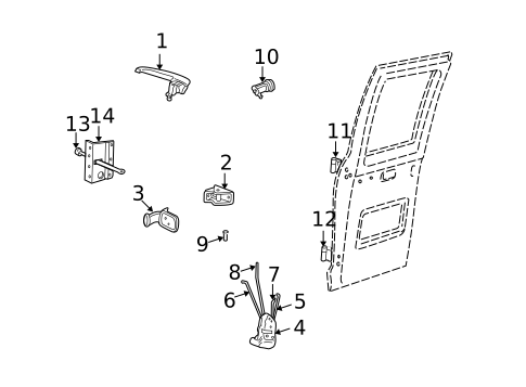 Cargo Door for 1999 Dodge Ram 2500 Van #1
