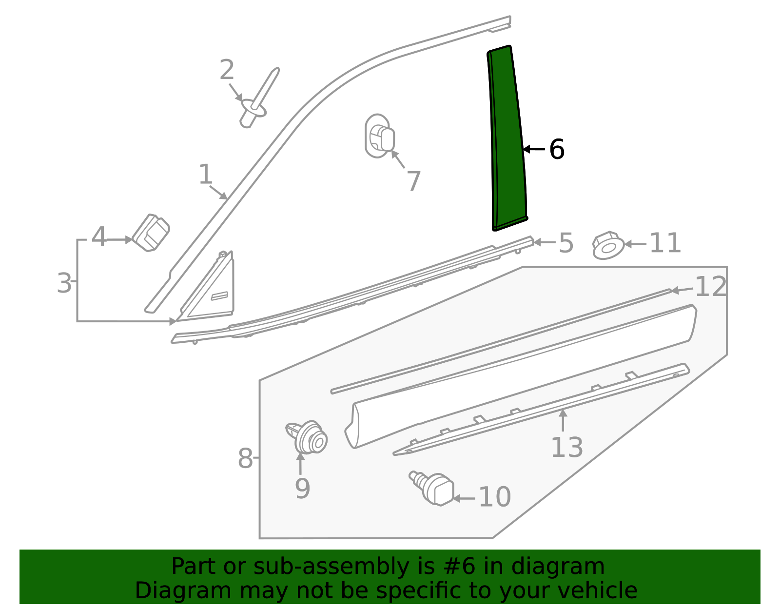 2024-2025 Toyota Grand Highlander Door Applique 75755-0E120