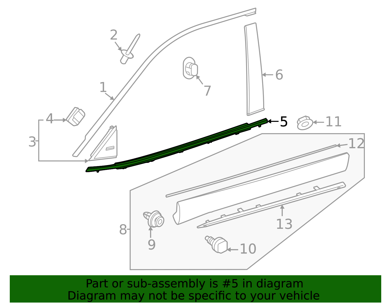75720-0E190 - Belt Molding 2025 Toyota Grand Highlander | Longo Toyota ...